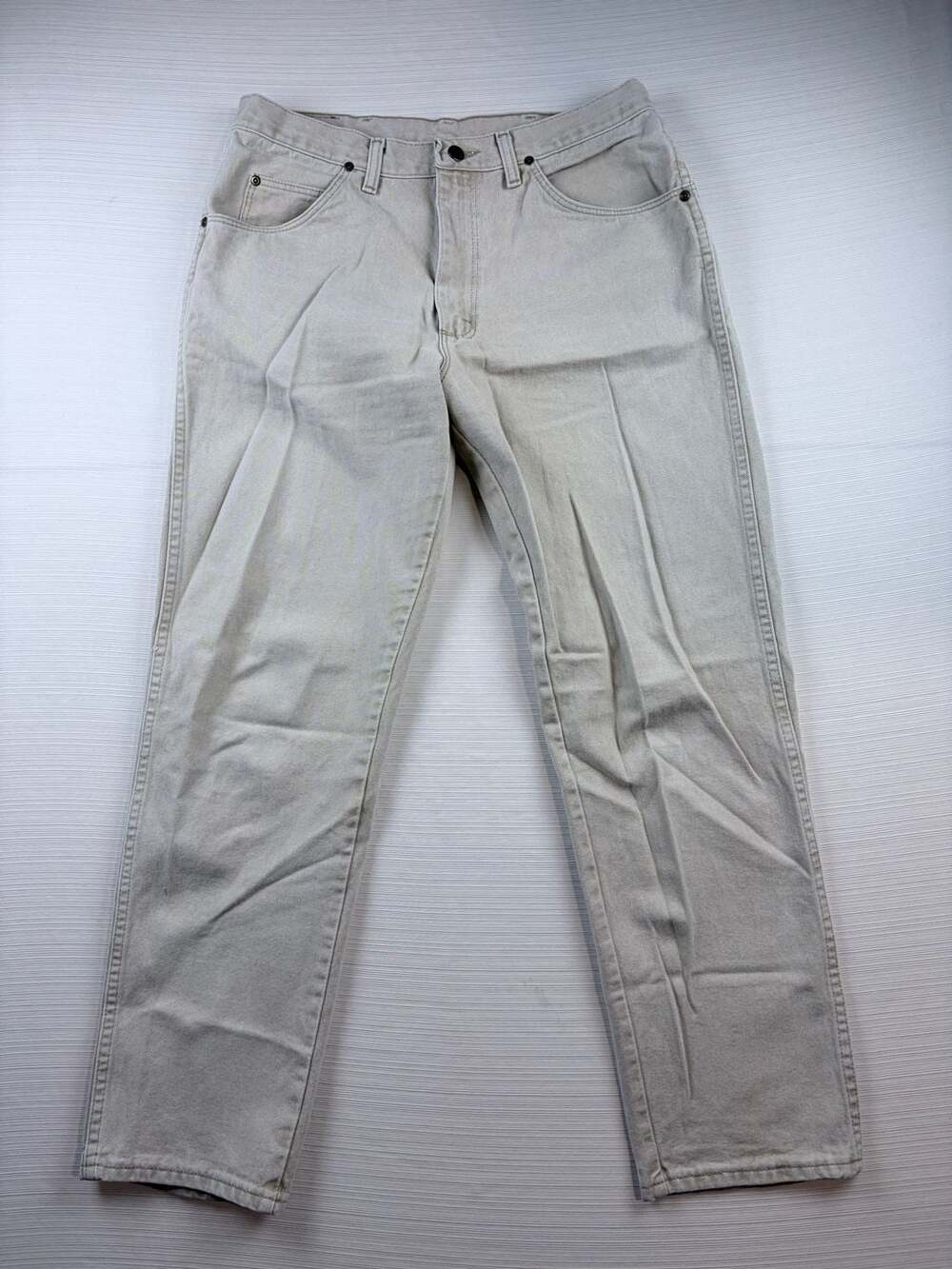 Wrangler Rugged Wear Jeans Beige Denim Relaxed Fit